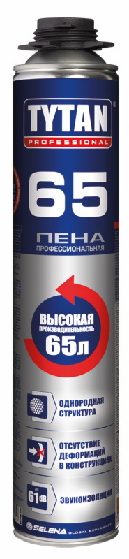 Профессиональная летняя монтажная пена Tytan Professional 65, 750 мл