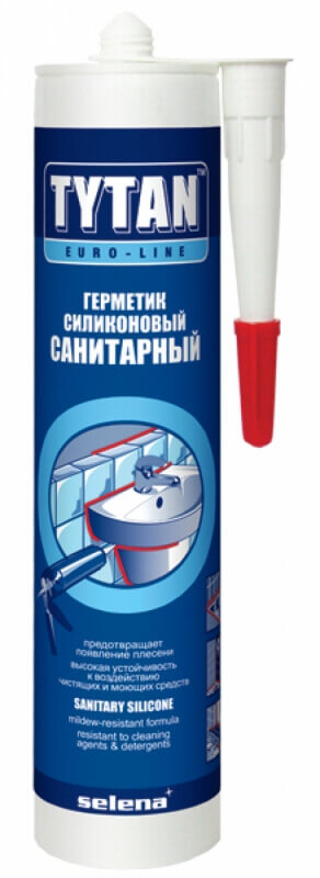 Силикон санитарный Tytan Euro-Line белый, 290 мл