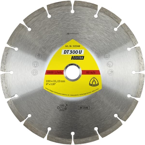 Алмазный круг  DT300UT 230×2,5×22.23 турбо 2,5х7 мм