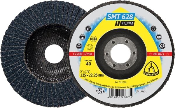 Лепестковый тарельчатый круг Klingspor SMT 628 125X22,23 P80