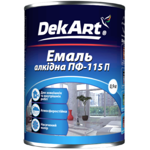 Эмаль ПФ 115 DekArt желтая, 0.9 кг
