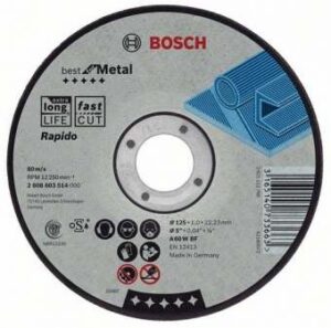 Отрезной круг Bosch металл 125х1мм, прямой, 2608603396
