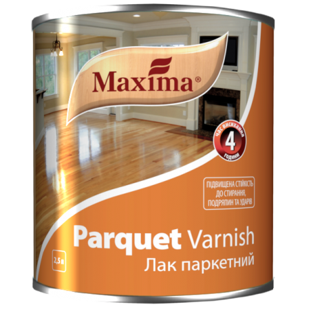 Алкидно-уретановый паркетный лак Maxima матовый, 2.5 л