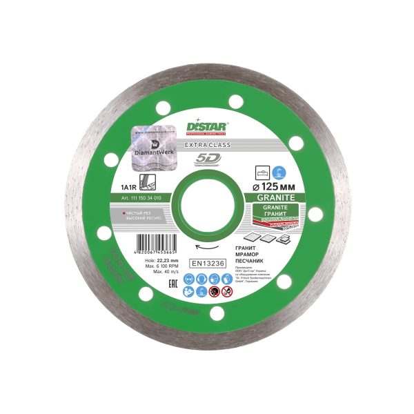 Круг алмазный отрезной по граниту Distar 1A1R 125×1,4x8x22,23 Granite
