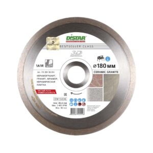 Круг алмазный отрезной Distar 1A1R 180×1,5×8,5×25,4 Bestseller Ceramic granite