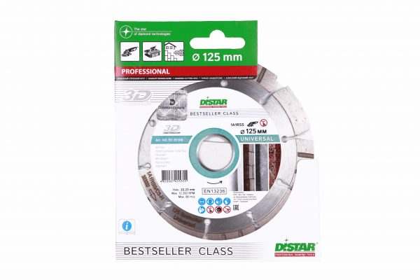 Круг алмазный отрезной Distar 1A1RSS/C3-H 125×2.2/1,4x11x22,23-10 Bestseller Universal