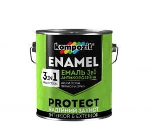 Kompozit Эмаль антикоррозионная 3 в 1 PROTECT (Синяя RAL 5010), 0.75 кг