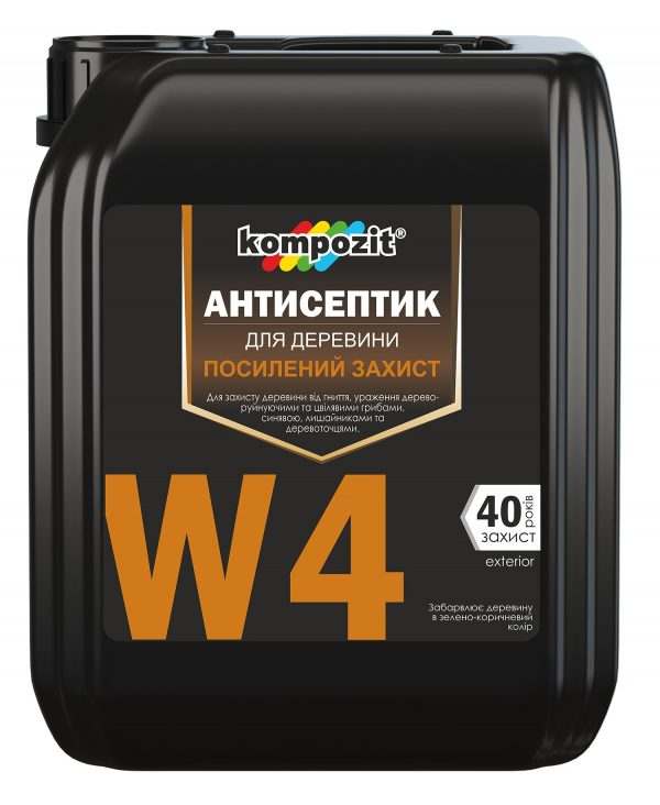 Антисептик для усиленной защиты W4 Kompozit, 1 л