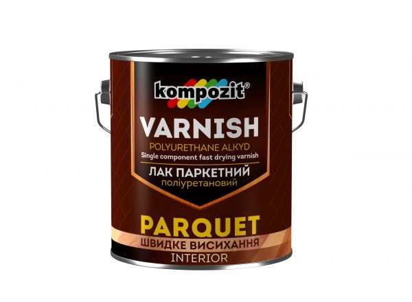 Лак паркетный полиуретановый Kompozit мат, 2.5 л