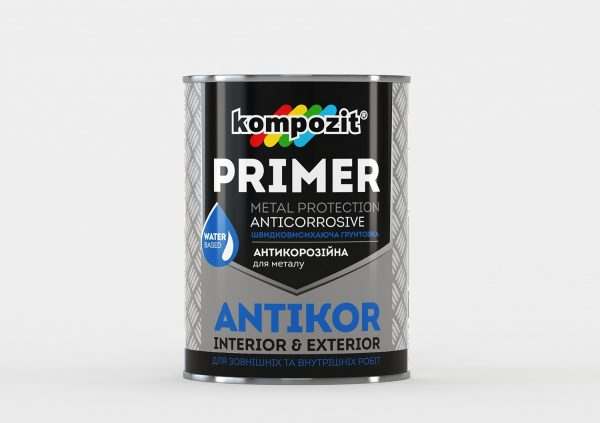 Грунтовка для металла ANTIKOR Kompozit светло-серая, 15 кг