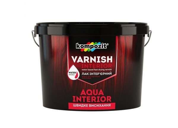 Лак интерьерный AQUA INTERIOR Kompozit глянцевый, 10 л