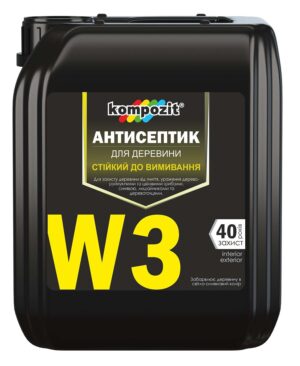Антисептик трудновымываемый W3 Kompozit, 1 л