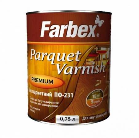 Паркетный лак ПФ 231 Farbex, 0.75 л