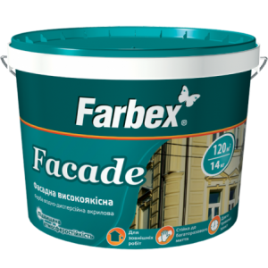 Краска фасадная высококачественная Farbex Facade (база А), 4.2 кг