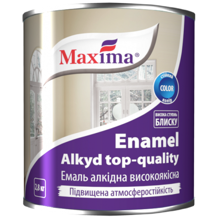 Эмаль алкидная Maxima вишневая, 2.8 кг