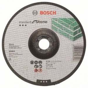 Отрезной круг Bosch Standard по камню 180х3мм SfS, вогнутый, 2608603175