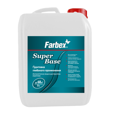 Грунтовка глубокопроникающая Farbex Super Base, 10 л