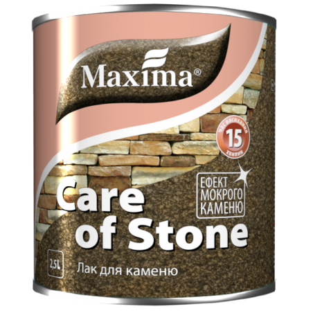 Акриловый лак для камня Maxima полуматовый, 2.5 л