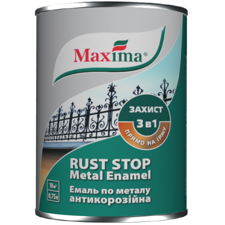 Эмаль 3 в 1 молотковая Maxima бордо, 0.75 л