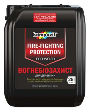 Огнебиозащита для древесины Kompozit красный 10 л