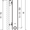 Стальной радиатор Purmo Compact, CV21s (21 тип) 450 х 1000 33376