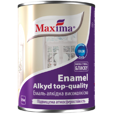Эмаль алкидная Maxima темно-серая, 0.9 кг