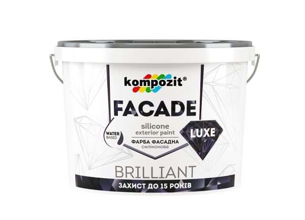 Kompozit Краска фасадная силиконовая FACADE LUXE (База С), 1.4 кг