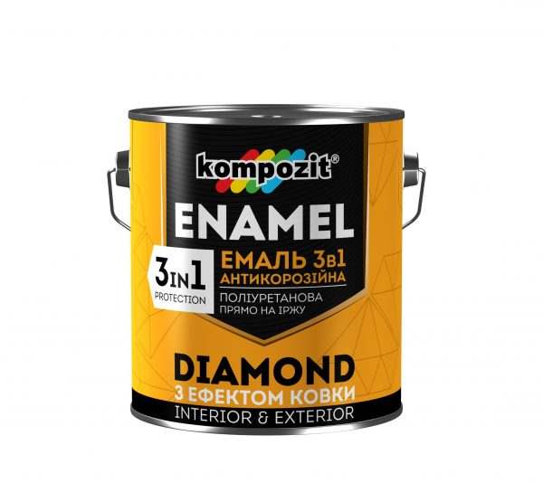 Kompozit Эмаль антикоррозионная 3 в 1 DIAMOND (Коричневая), 0.65 л