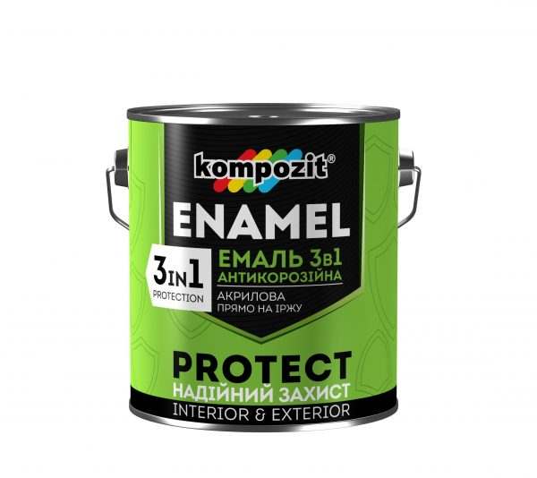 Kompozit Эмаль антикоррозионная 3 в 1 PROTECT (Коричневая), 0.75 кг
