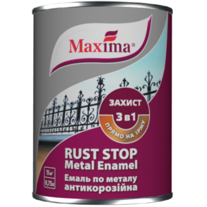 Эмаль 3 в 1 глянцевая Maxima белая, 0.75 л