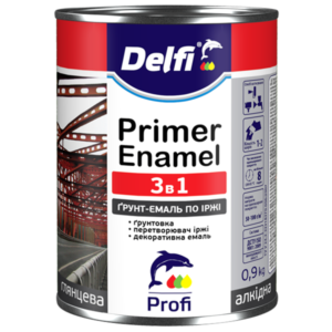 Грунт-Емаль по ржавчине 3 в 1 Delfi RAL 7046 серая, 2.8 кг