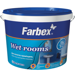 Краска для влажных помещений Farbex Wet Rooms, 14 кг