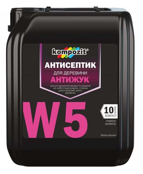 Антисептик «АНТИЖУК» W5 Kompozit 5 л