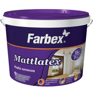 Краска латексная  внутренних работ Farbex Mattlatex, 4.2 кг