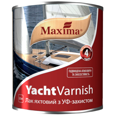 Алкидно-уретановый яхтный лак Maxima матовый, 2.5 л