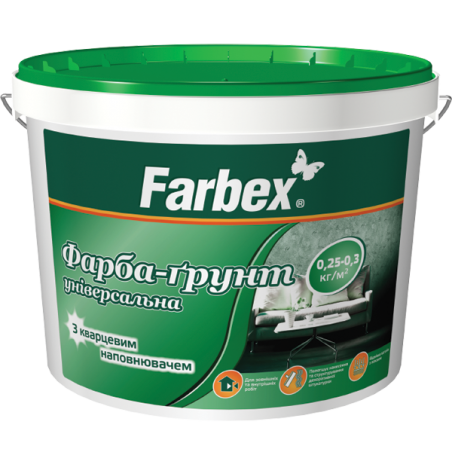 Краска-грунт универсальная Farbex, 7 кг