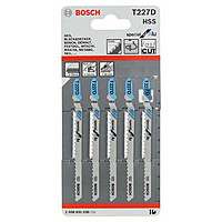 Пилки лобзиковые Bosch 5 шт T 227 D, HSS