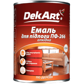 Эмаль для пола ПФ 266 DekArt красно-коричневая, 2.8 кг